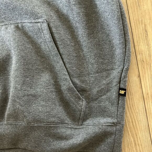 Caterpillar Men’s Sweatshirt Kangaroo Pocket Adjustable Hood, Grey, medium, NWT - Picture 5 of 9